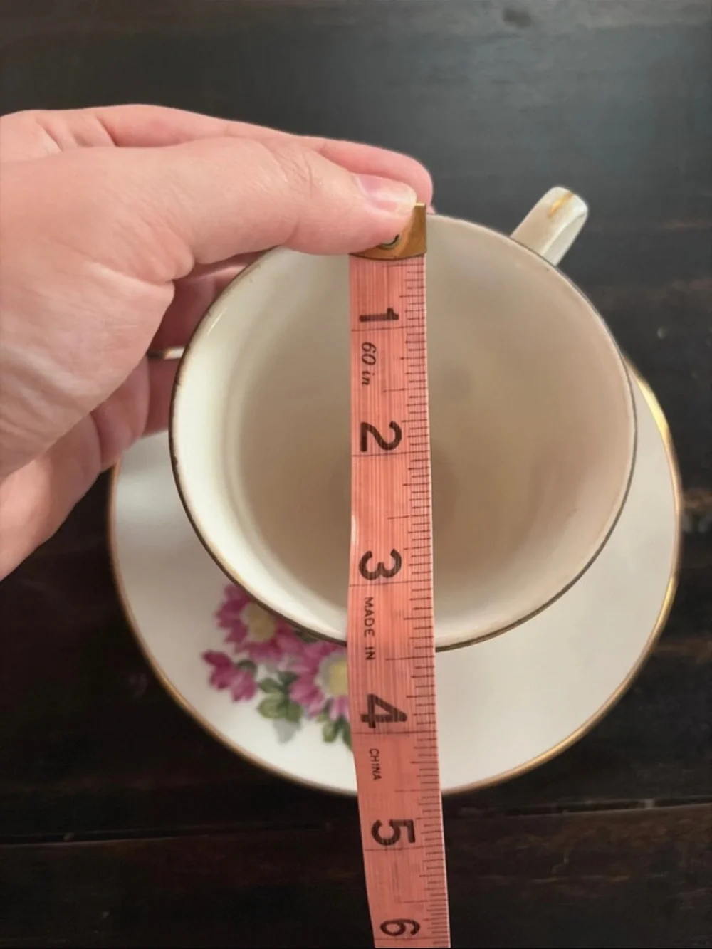 Floral Teacup and Saucer